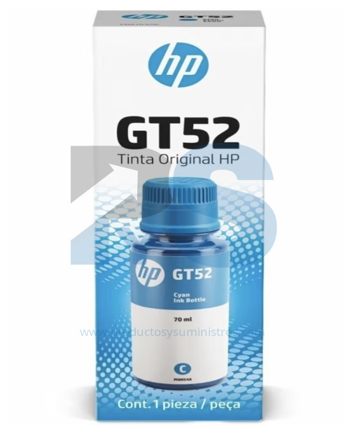 Botella de Tinta HP GT52 Cian