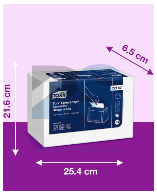 Servilleta Xpressnap Blanca Tork Ref. 72162 x 500 Hojas