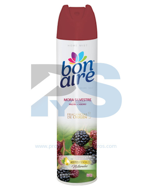 Ambientador Spray Bonaire Frutos Rojos Mora Silvestre x 400 ml