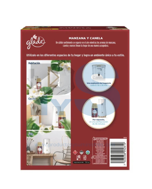 Ambientador Glade Automático + Dosificador Manzana Canela x 270 ml