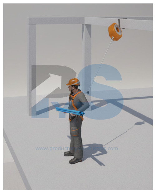 Anticaídas con Retorno Automático de Cable Galvanizado x 10 m Delta Plus AN12010T