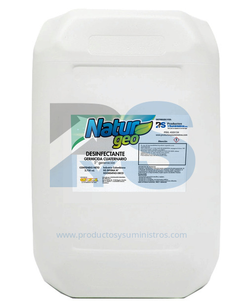 Limpiador Germicida Cuaternario Floral Naturgeo x 5 gal