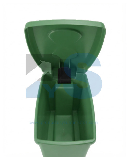 Papelera Pedal Material Recuperado Verde 10 L Estra 4-1048891