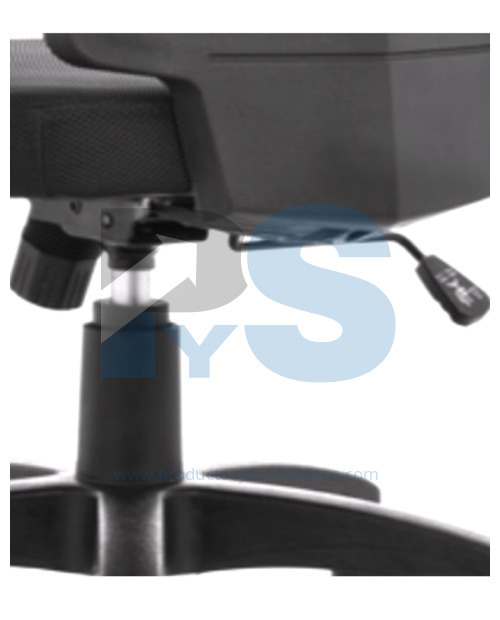 Silla Irlanda en Malla Negra con Base de Nylon ENSAMBLADA