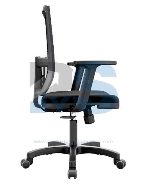 Silla Monk Light SIN Cabecero 3 Bloqueos Brazos Regulables Base Nylon Tapizado 1 Negro ENSAMBLADA