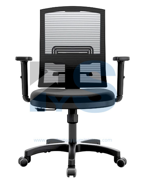 Silla Monk Light SIN Cabecero 3 Bloqueos Brazos Regulables Base Nylon Tapizado 1 Negro ENSAMBLADA