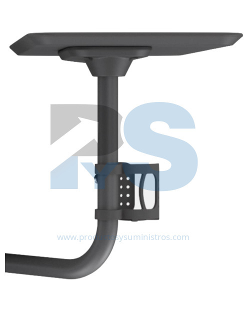 Silla Universitaria Carpeta Gris Estructura Gris Oscuro