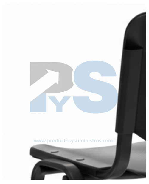 Silla Negra Prisma Espaldar y Asiento Polipropileno Estructura con Pintura Electrostática Negra ENSAMBLADA