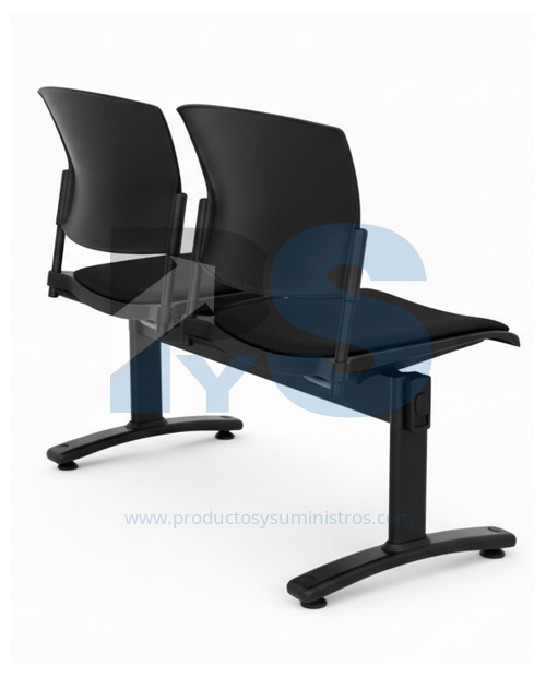 Silla Tándem Butterfly Tapizado Total Grupo 1 (2 Puestos) ENSAMBLADA