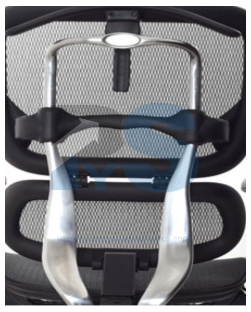 Silla Ergomesh en Malla con Cabecero GRIS ENSAMBLADA 