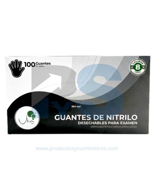 Guante Nitrilo Calibre 8 Negro x 100 Unidades