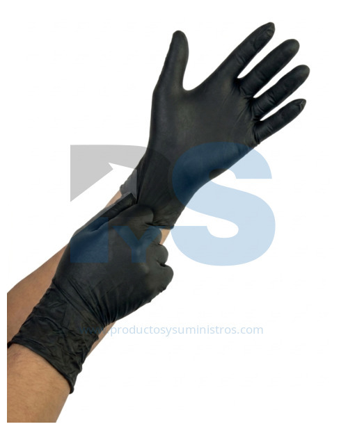 Guante Nitrilo Calibre 8 Negro x 100 Unidades