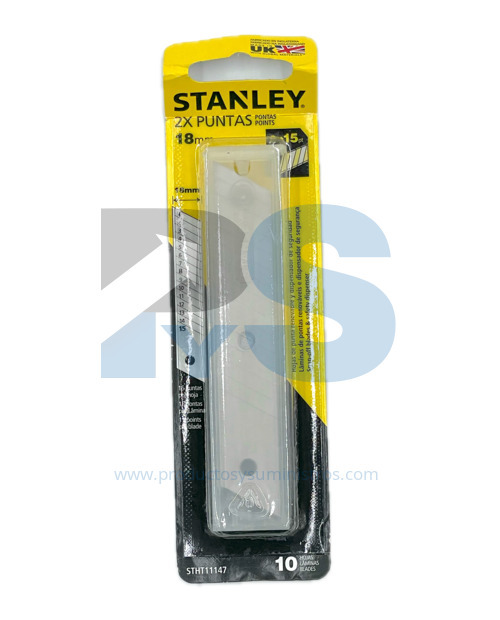 Repuesto Cuchilla Bisturí Grande x 10 Stanley Ref. 11147
