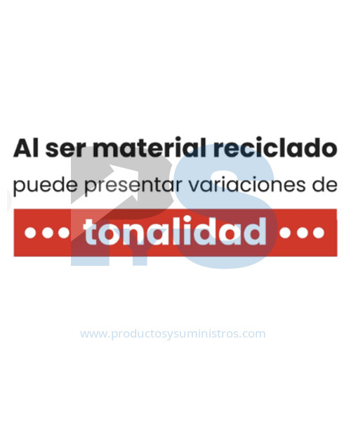 Papelera Material Recuperado Pedal Negra Estra 10 L