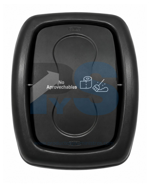 Papelera Vaivén Material Recuperado Negra 10 L Estra 4-1048884