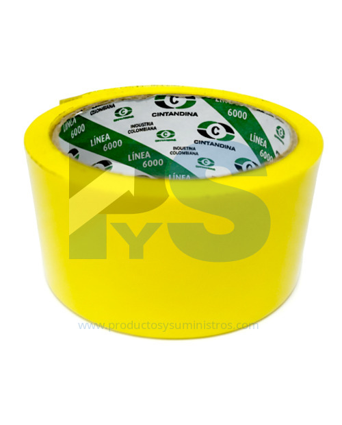 Cinta Sellar Cajas Amarilla Cintandina 48 mm (2") x 50 Metros