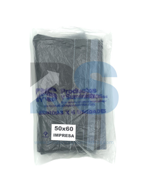 Bolsa Impresa Negra 50x60 x 6 Uds