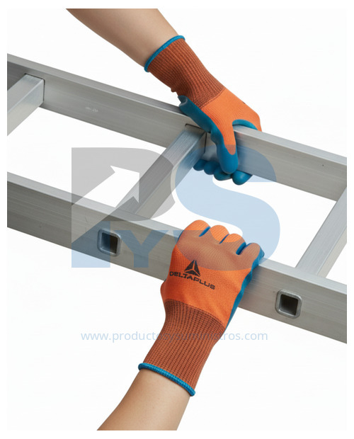 Guante Tejido 100% Poliéster con Impregnación de Latex Delta Plus VE733 Talla 9