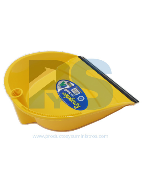 Recogedor Plástico con Banda Amarillo SIN MANGO