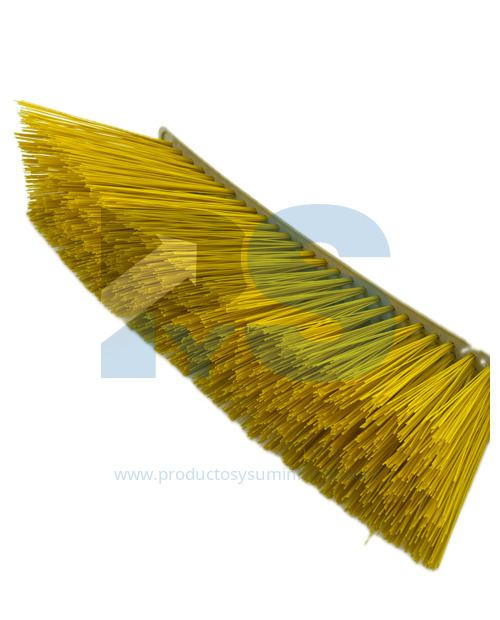 Escoba Italiana Amarilla Cerda Dura SIN MANGO