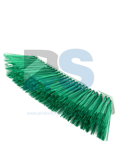 Escoba Italiana Verde Cerda Dura SIN MANGO