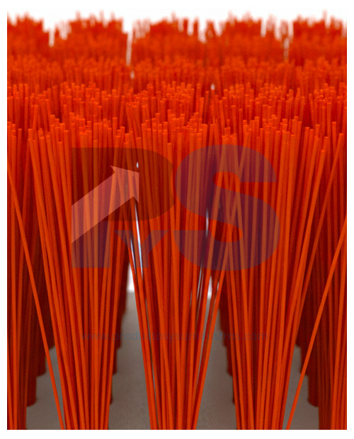 Escoba Italiana Roja Cerda Dura SIN MANGO