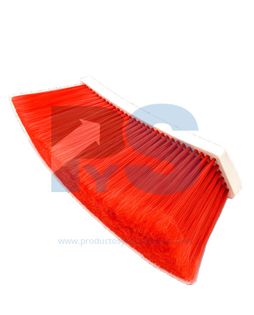 Escoba Italiana Roja Cerda Suave  SIN MANGO