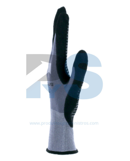 Guante Poliamida/Spandex Impregnación de Nitrilo/Poliuretano con Puntos Delta Plus VE727 TALLA 9