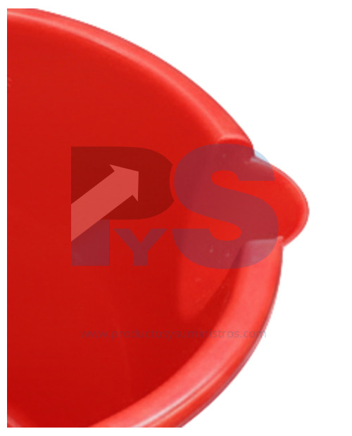 Balde 12 Litros Aforado Rojo