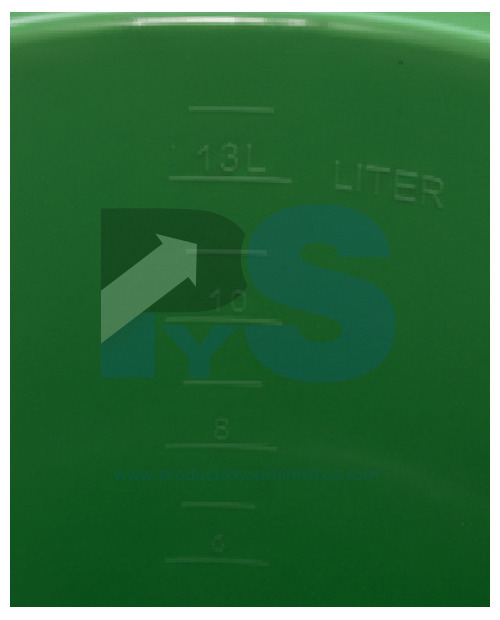 Balde 13 Litros Aforado Verde