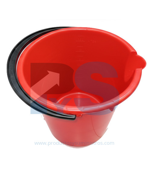 Balde 13 Litros Aforado Rojo