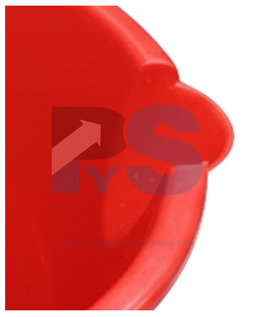 Balde 13 Litros Aforado Rojo