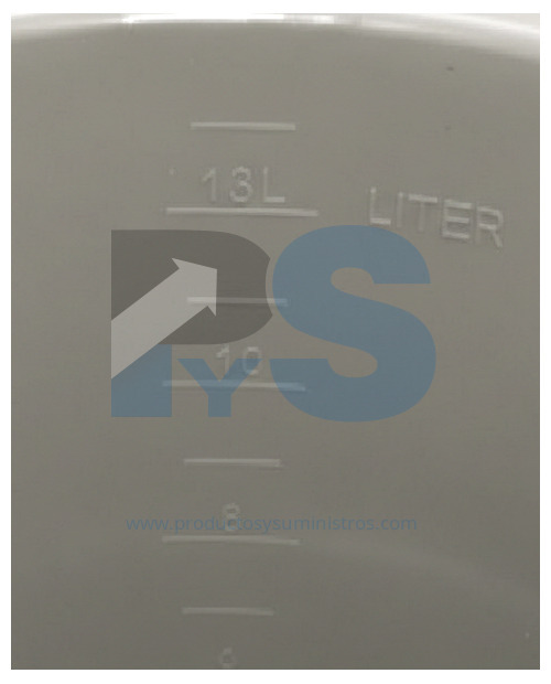 Balde 13 Litros Aforado Gris