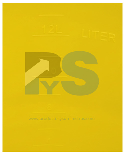 Balde 12 Litros Aforado Amarillo
