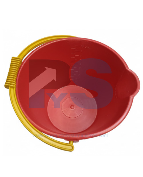 Balde 10 Litros Aforado Rojo