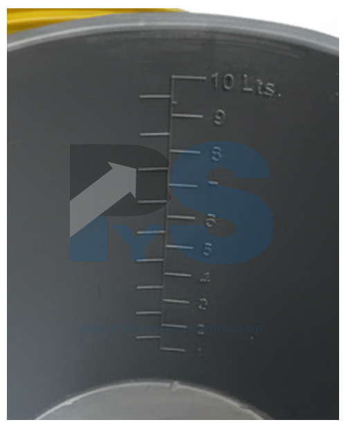 Balde 10 Litros Aforado Gris