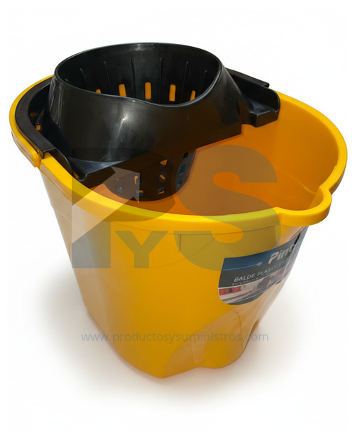 Balde con Exprimidor 12 Litros Fuller Amarillo