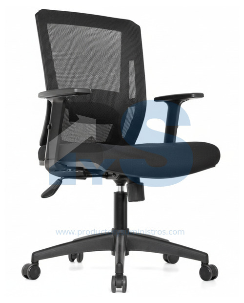 Silla Delphi 2 NEGRA Sin Cabecero con Mecanismo Syncro 4 Bloques + Brazos Regulables + Base de Nylon SIN ENSAMBLAJE