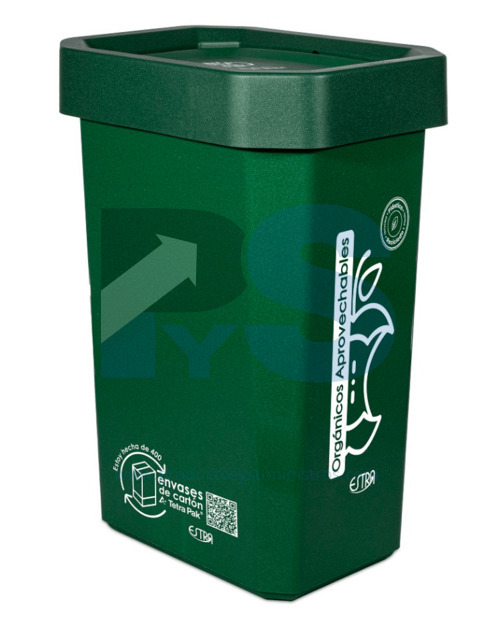 Papelera Material Recuperado Vaiven Verde Estra 53 LI