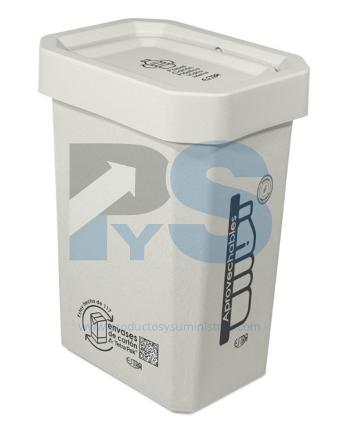 Papelera Material Recuperado Vaiven Blanca Estra 53 L