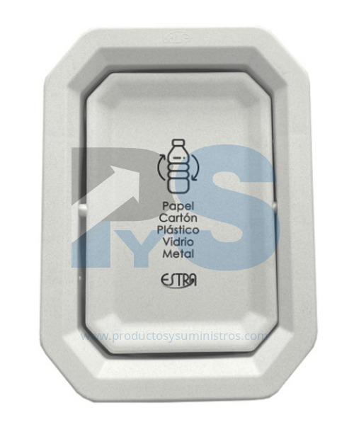 Papelera Material Recuperado Vaiven Blanca Estra 53 L