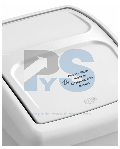 Papelera Material Recuperado Vaiven Blanca Estra 53 L