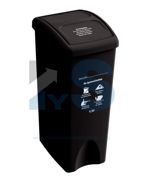 Papelera Material Recuperado Vaiven Negra Estra 53 L