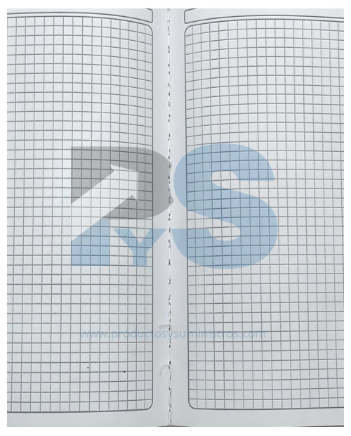 Cuaderno Cosido Cuadriculado Grande Femenino x 100 Hojas