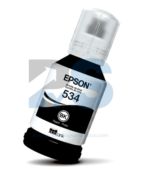 Tinta Botella Epson T534 Negra