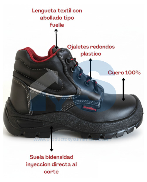 Bota de Seguridad Negra Ref 720 Talla 36