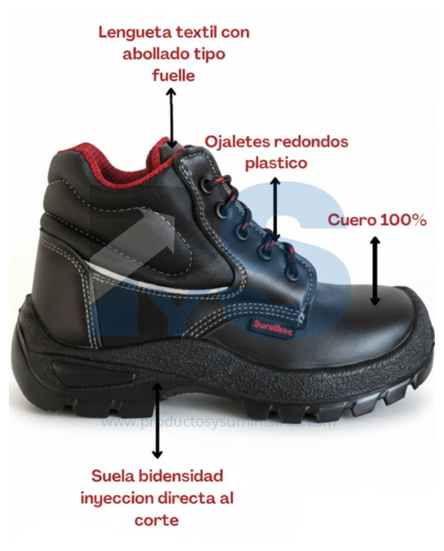 Bota de Seguridad Negra Ref 720 Talla 41