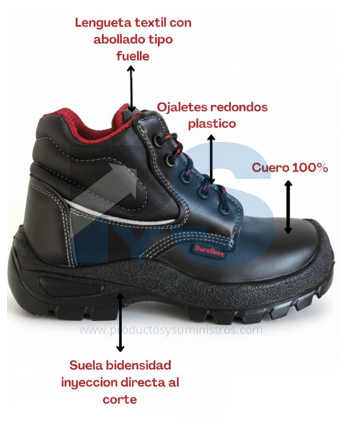 Bota de Seguridad Negra Ref 720 Talla 43