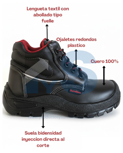 Bota de Seguridad Negra Ref 720 Talla 44
