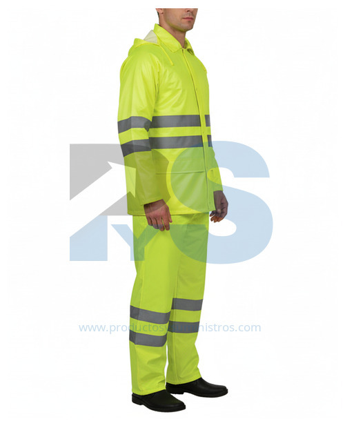 Conjunto de Lluvia Amarillo de Poliéster/PVC - Delta Plus EN400LVJAGT Talla L